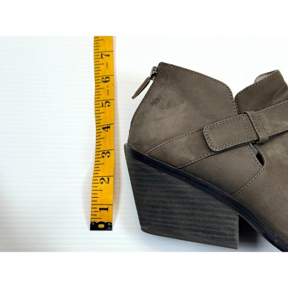 Eileen Fisher Ives Tumbled Nubuck Bootie Women 10 EUC Zip Closure Leather Ankle - Picture 7 of 11